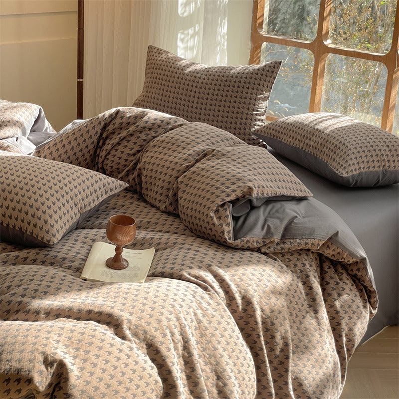 Houndstooth Cotton Double-layer