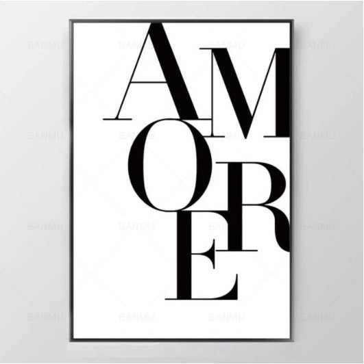 Love Amore Canvas Wall 