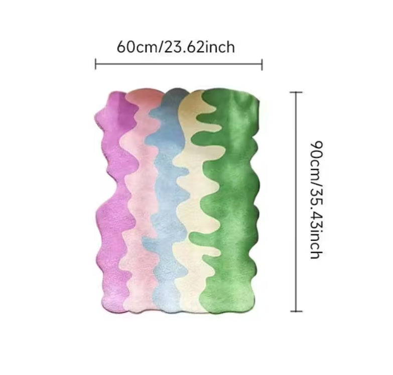 Area Rug Color Rug For Bedroom - Non Slip Bath Rug Absorbent Floor Mat For Bathroom - Cute Washable Small Shower Mat - Aesthetic Modern Home Decoration Birthday Gifts, Thanksgiving Day Decor, Christma