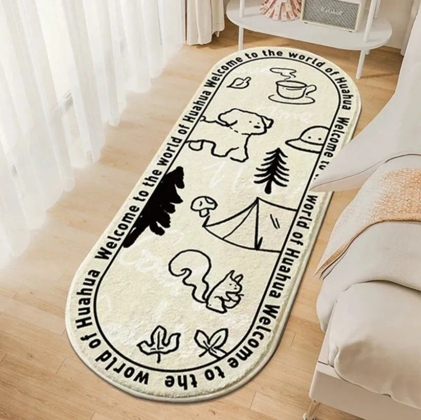 Area Rug Color Rug For Bedroom - Non Slip Bath Rug Absorbent Floor Mat For Bathroom - Cute Washable Small Shower Mat - Aesthetic Modern Home Decoration Birthday Gifts, Thanksgiving Day Decor, Christma