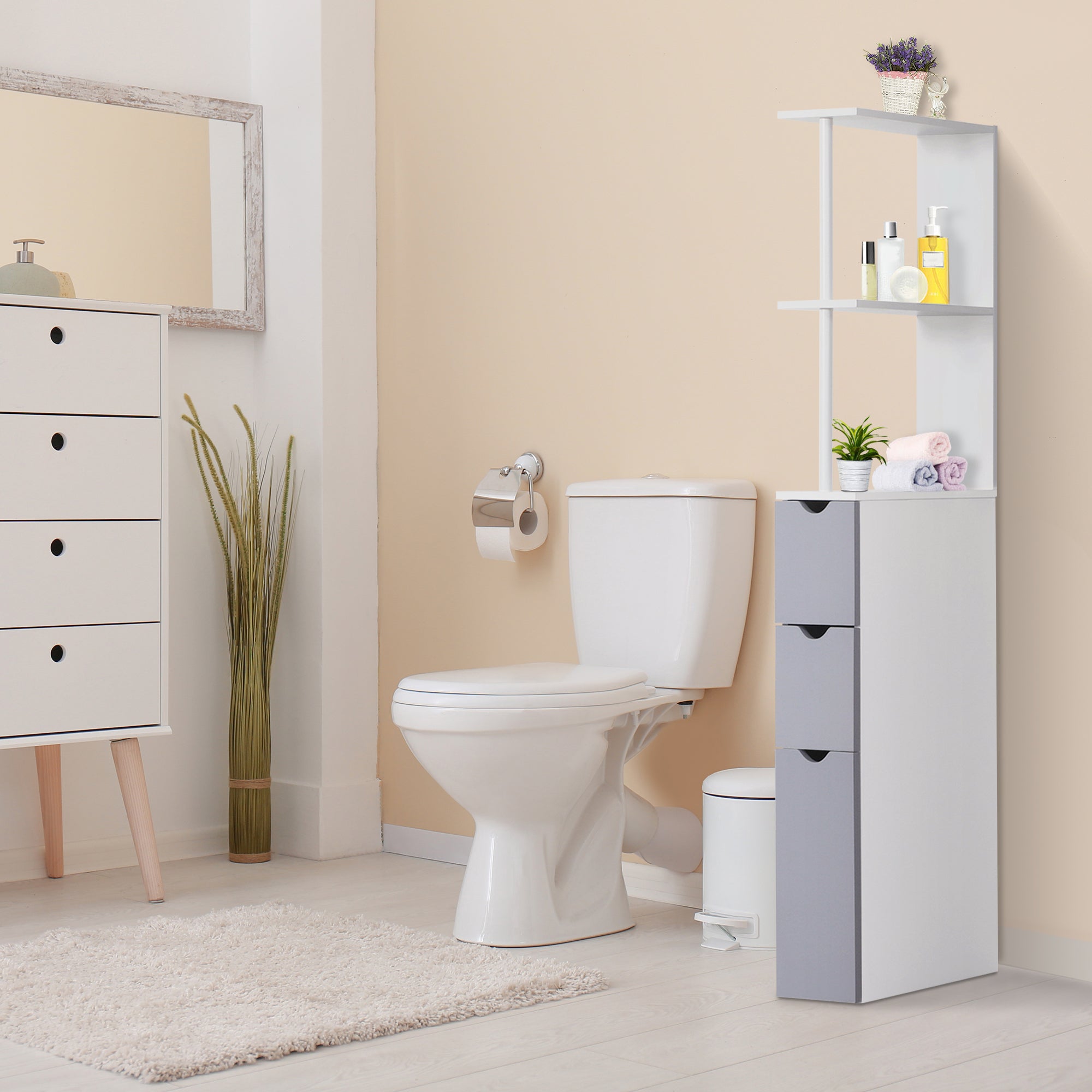 54 Tall Bathroom Storage Cabinet 