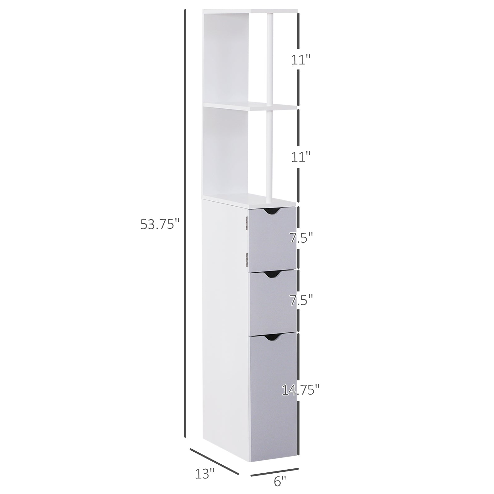 54 Tall Bathroom Storage Cabinet 