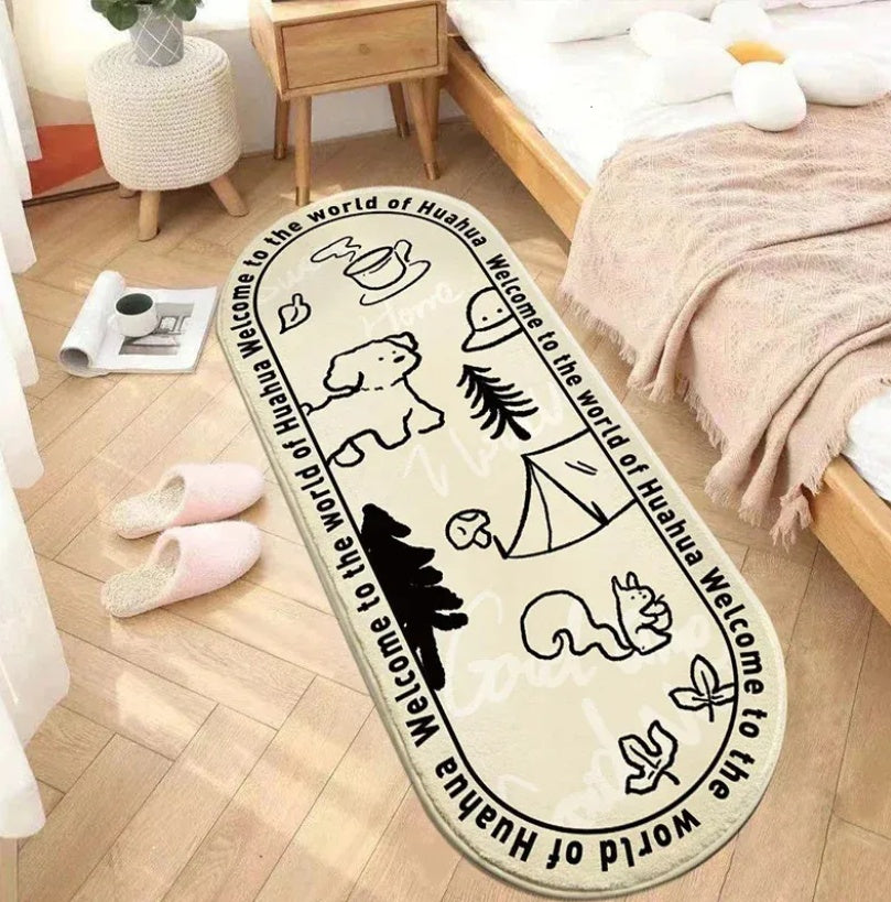 Area Rug Color Rug For Bedroom - Non Slip Bath Rug Absorbent Floor Mat For Bathroom - Cute Washable Small Shower Mat - Aesthetic Modern Home Decoration Birthday Gifts, Thanksgiving Day Decor, Christma