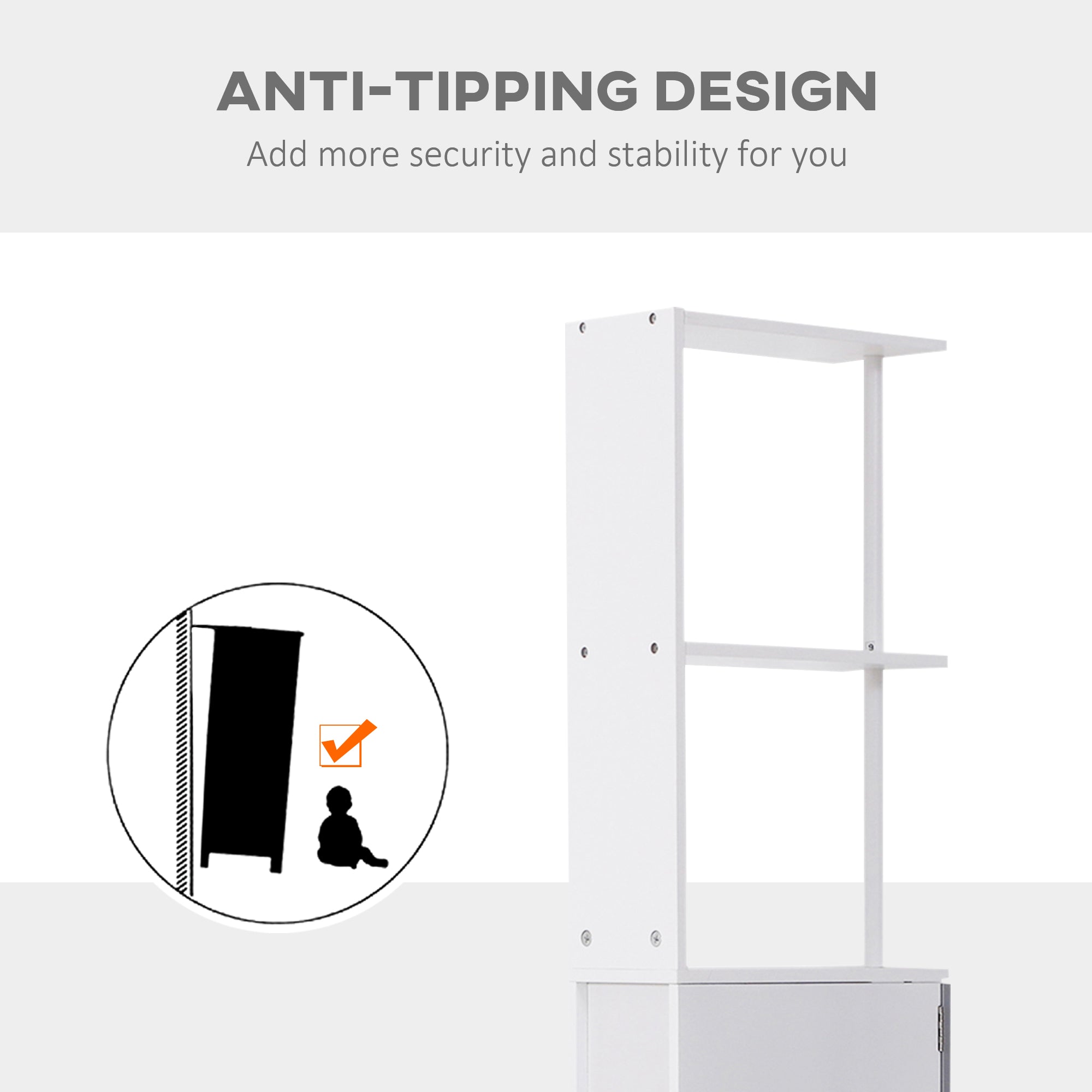 54 Tall Bathroom Storage Cabinet 