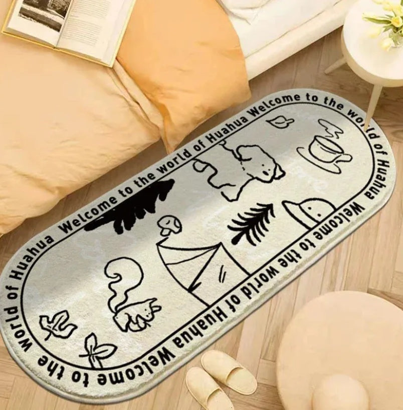 Area Rug Color Rug For Bedroom - Non Slip Bath Rug Absorbent Floor Mat For Bathroom - Cute Washable Small Shower Mat - Aesthetic Modern Home Decoration Birthday Gifts, Thanksgiving Day Decor, Christma