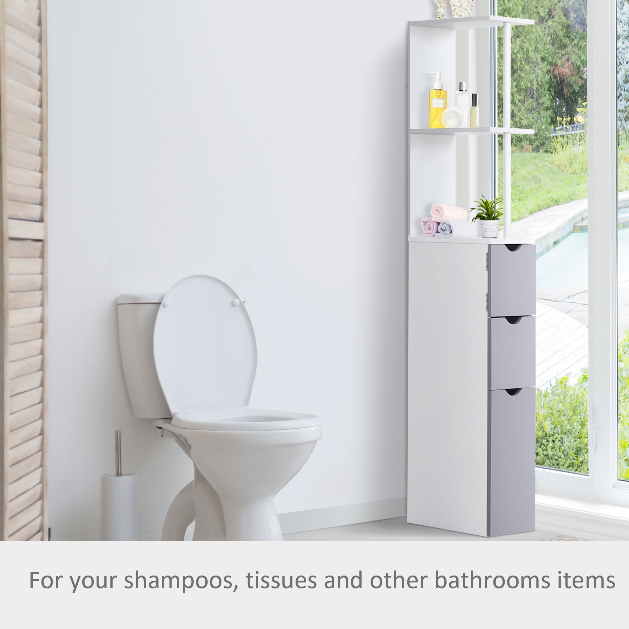 54 Tall Bathroom Storage Cabinet 