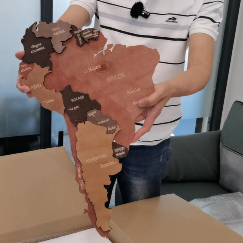3D World Map Wall Art 